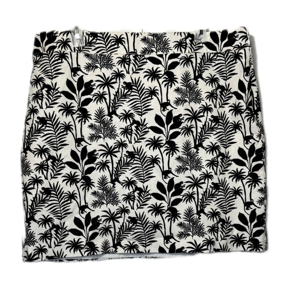 Talbots 16 Petite Cream and Black Pencil Skirt Casual - Picture 2 of 6